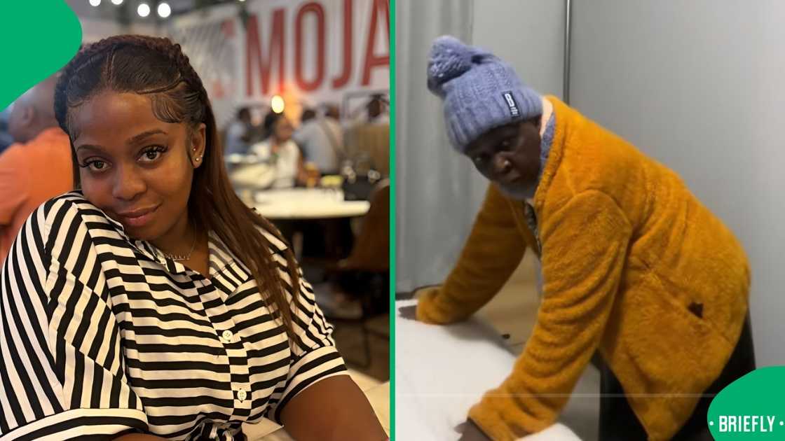 The gogo moved up and down, exclaiming that she was in disbelief The gogo moved up and down, exclaiming that she was in disbelief