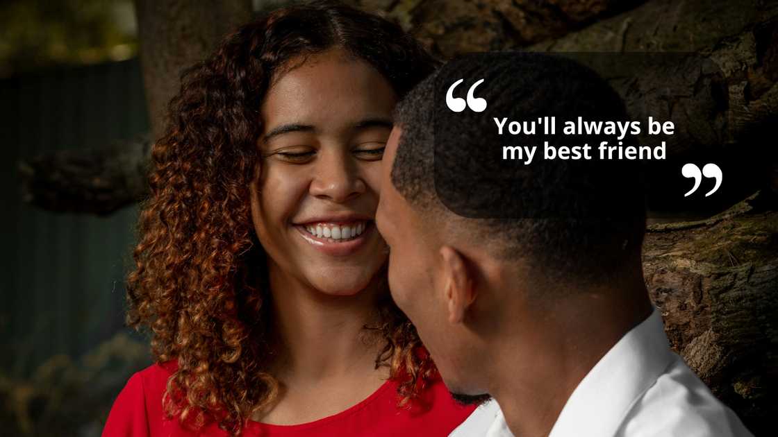 A young couple talking A young couple talking