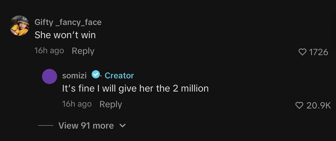 Somizi Mhlongo promised to gift Liema Pantsi R2 million