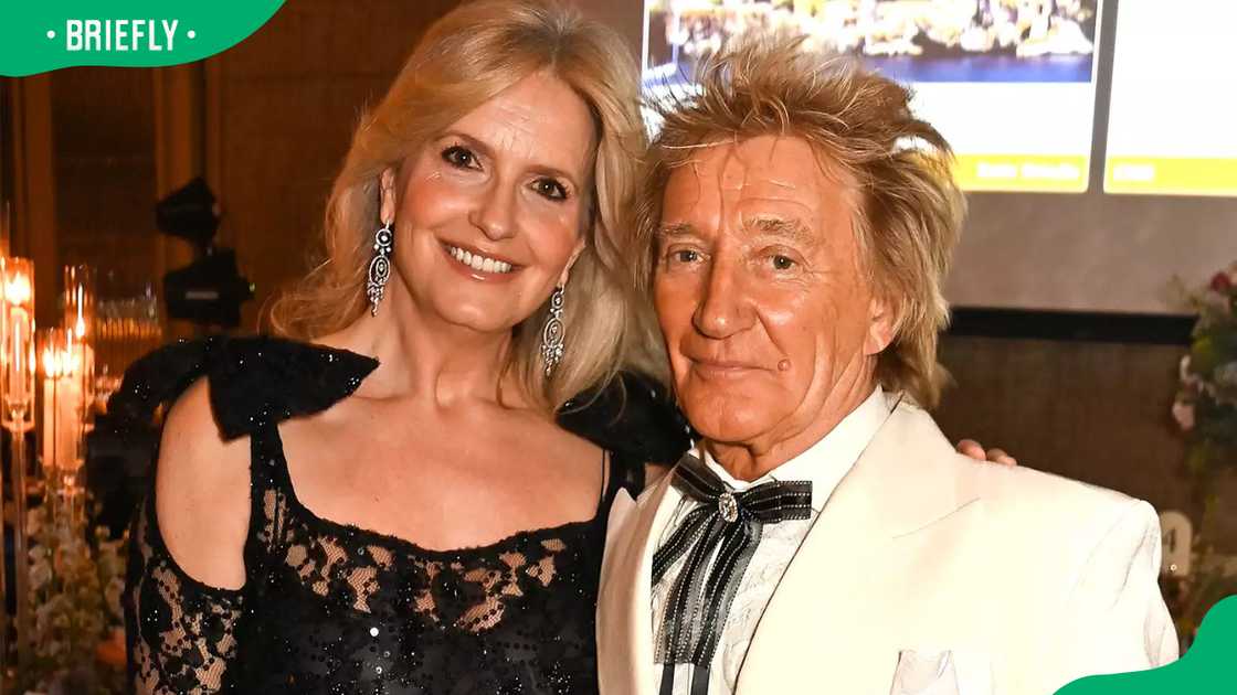 Penny Lancaster and Sir Rod Stewart at The Peninsula Hotel