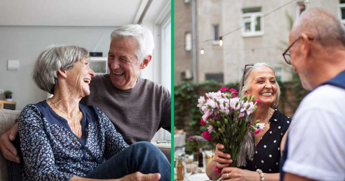 A TikTok video shows a man gifting his wife rose. A TikTok video shows a man gifting his wife rose.