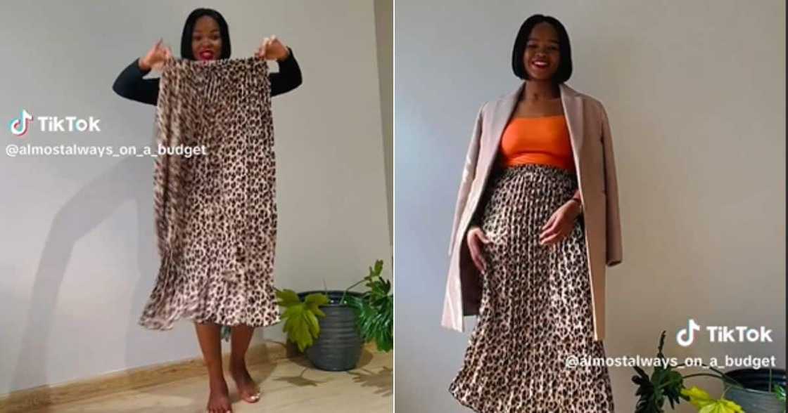 Woman styles Mr Price skirt for winter throughout the week Woman styles Mr Price skirt for winter throughout the week