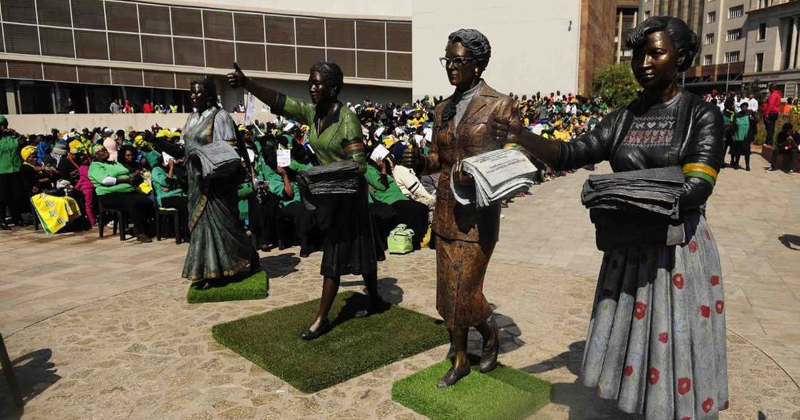 Statues of Rahima Moosa, Lillian Ngoyi, Helen Joseph and Sophie De Bruyn