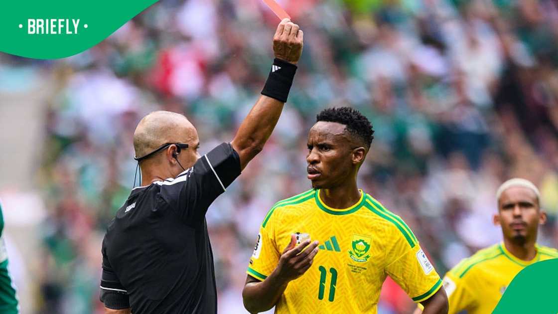 Themba Zwane red card Themba Zwane red card