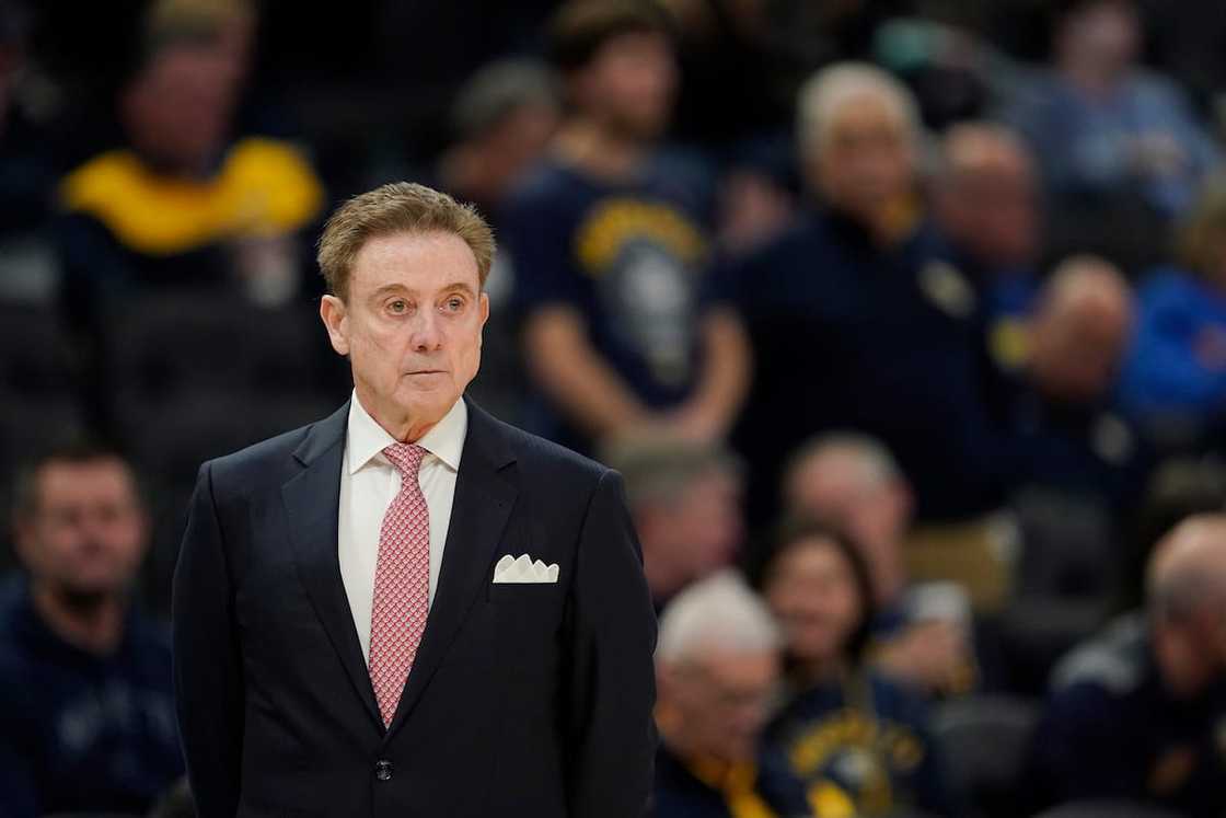 Rick Pitino of the St. John's Red Storm looks on during the first half against the Marquette Golden Eagles Rick Pitino of the St. John's Red Storm looks on during the first half against the Marquette Golden Eagles