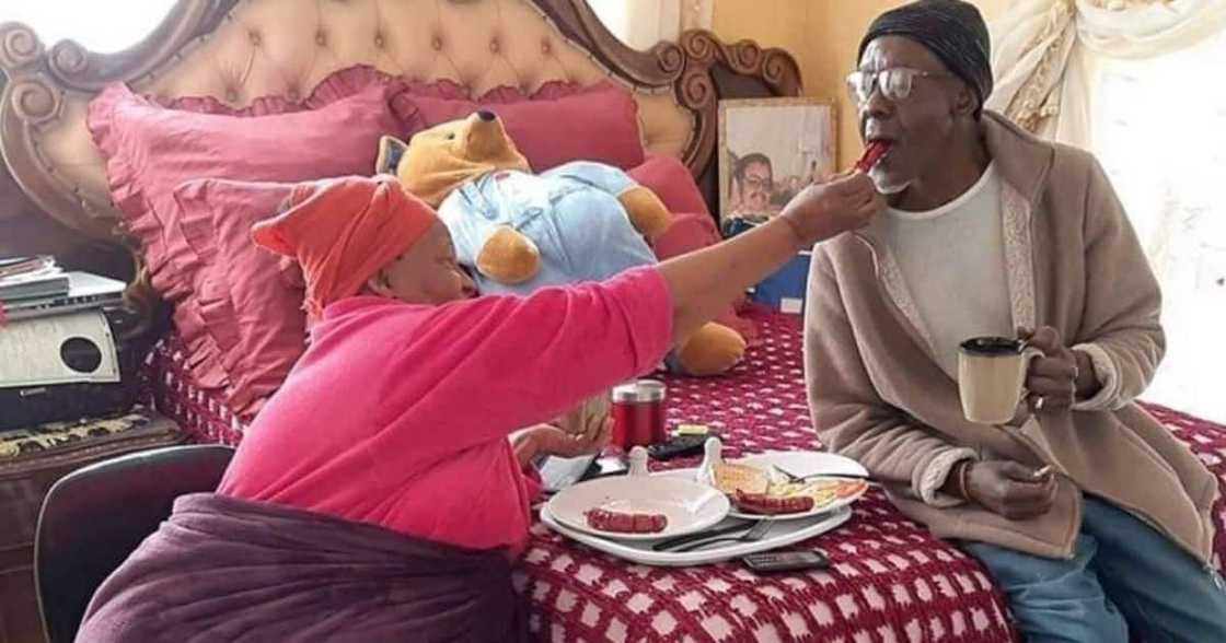 Wife, feeding husband, viral, love is forever Wife, feeding husband, viral, love is forever