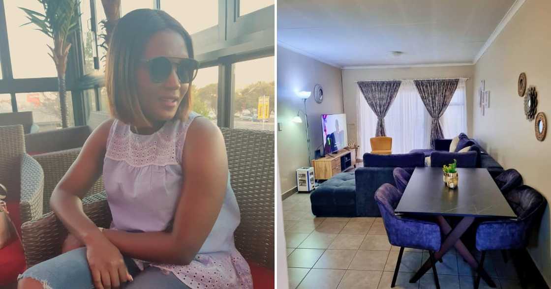 SA lady with purple crib SA lady with purple crib