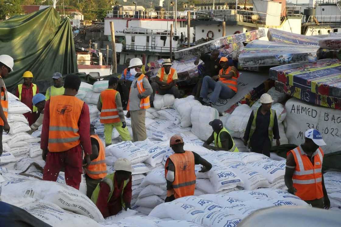 Up to 7,000 tonnes of rice are consumed every month, according to the government Up to 7,000 tonnes of rice are consumed every month, according to the government