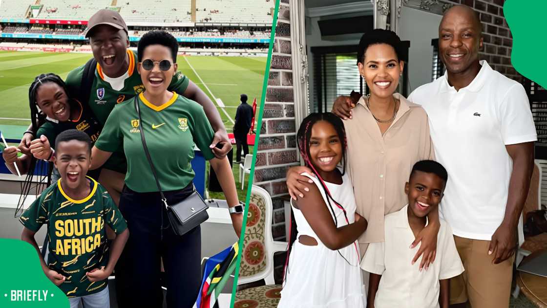 Netizens reacted to KB and Gail Mabalane's family cover photo
