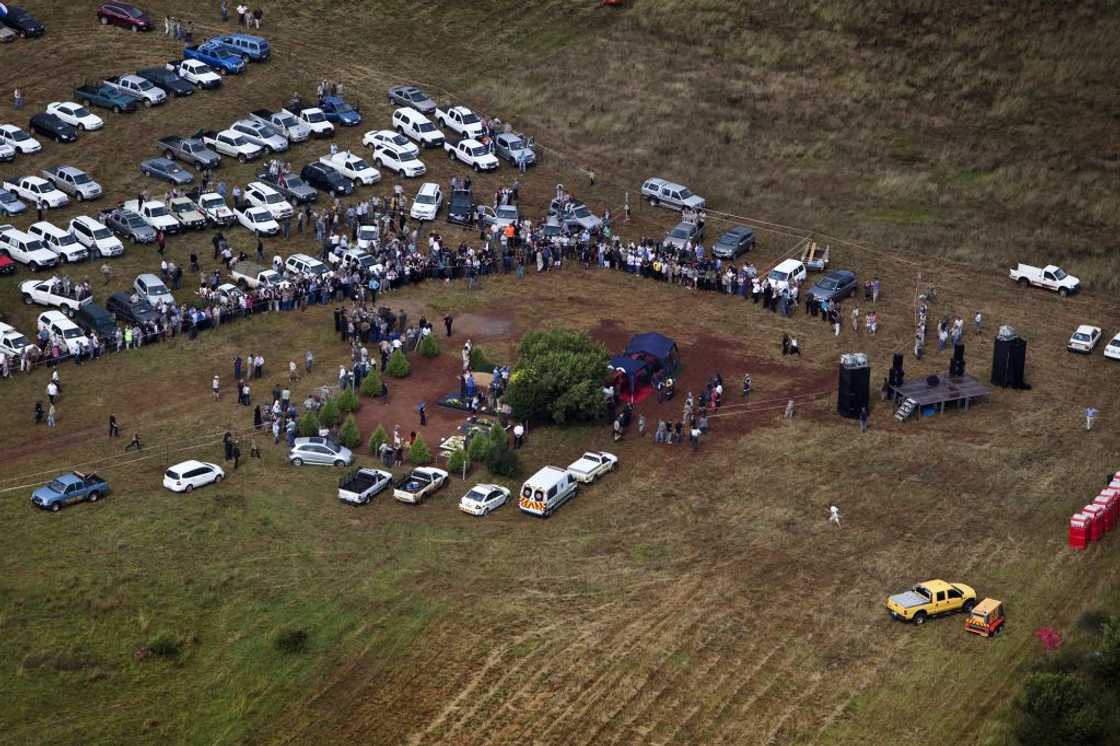 Eugène Terre'Blanche was buried in Ventersdorp in 2010 Eugène Terre'Blanche was buried in Ventersdorp in 2010