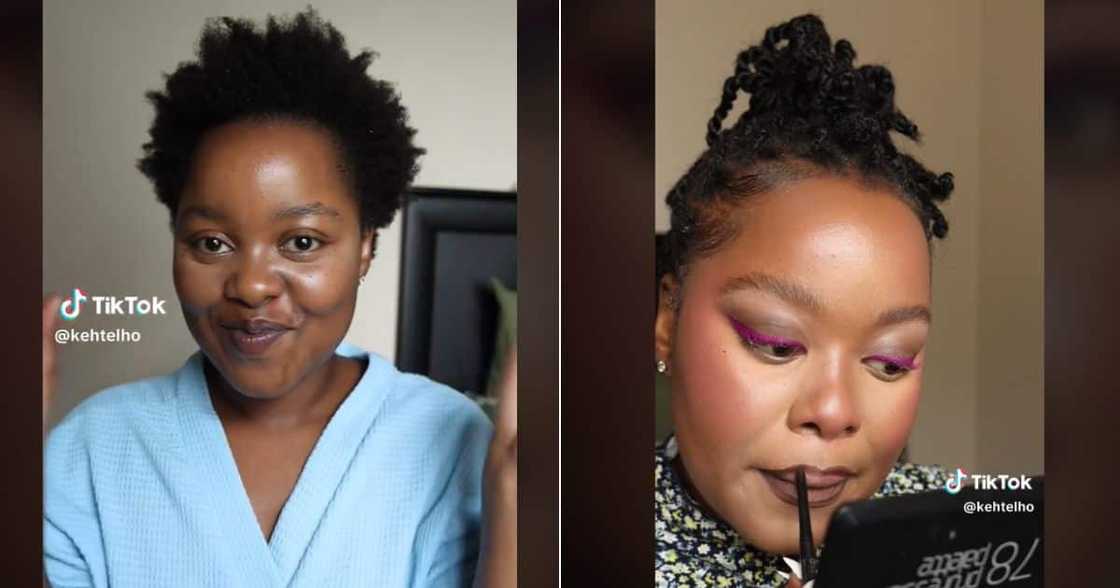 TikTok of woman's dad does hair and makeup tutorial TikTok of woman's dad does hair and makeup tutorial