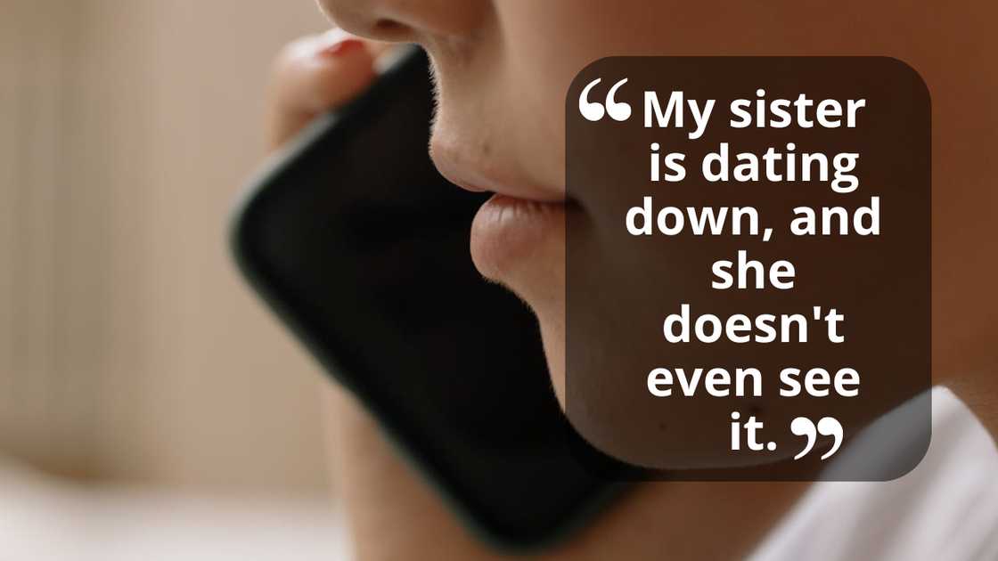 A close-up shows a person speaking on a mobile phone. A close-up shows a person speaking on a mobile phone.