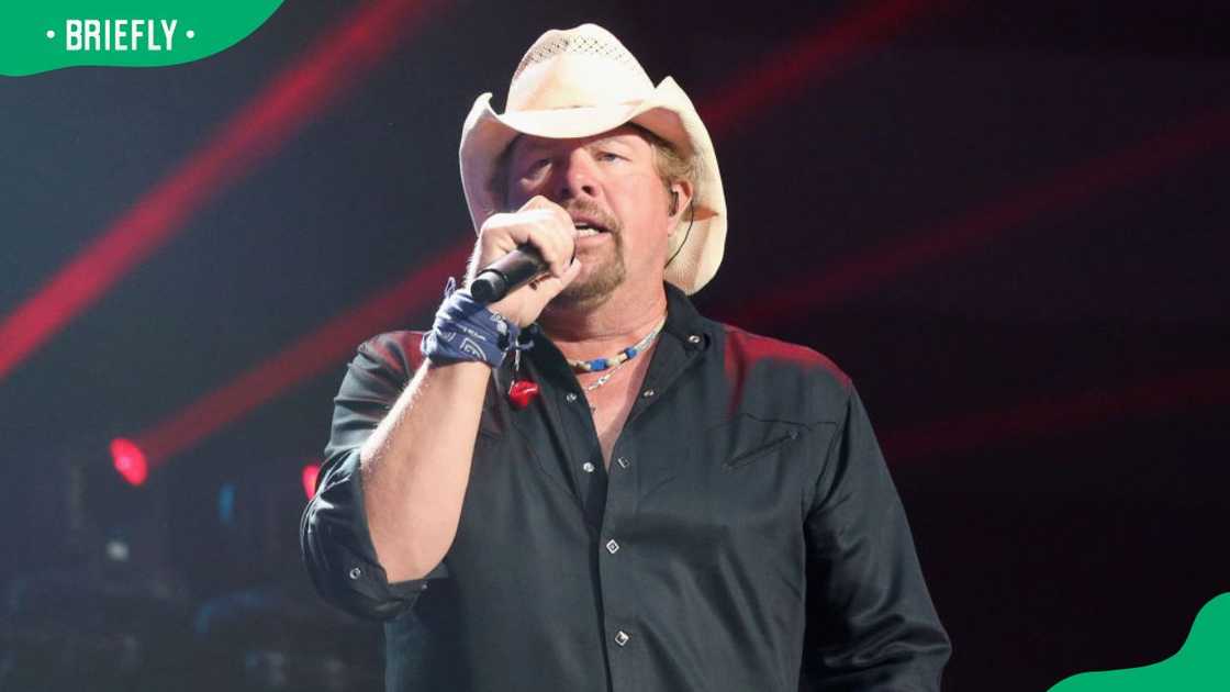 Toby Keith performing at the tenth anniversary of the HEB Center in 2019