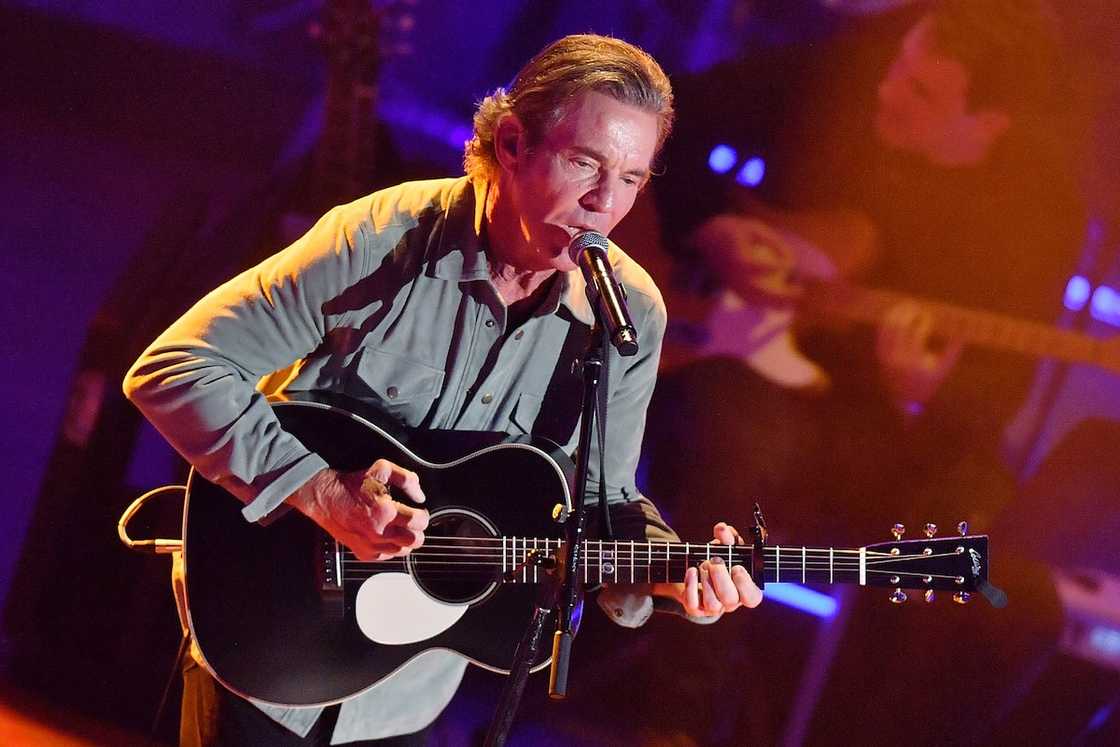 Dennis Quaid performs during the 16th Annual Academy of Country Music Honors at Ryman Auditorium on 23 August 2023 in Nashville, Tennessee. Dennis Quaid performs during the 16th Annual Academy of Country Music Honors at Ryman Auditorium on 23 August 2023 in Nashville, Tennessee.