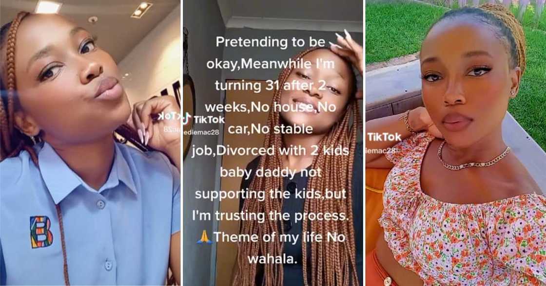 TikTok user @ediemac28 shared a video in which she admitted to having no home or car, but she still has hope. TikTok user @ediemac28 shared a video in which she admitted to having no home or car, but she still has hope.