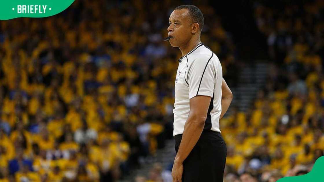 Rodney Mott during the 2016 NBA Playoffs at ORACLE Arena Rodney Mott during the 2016 NBA Playoffs at ORACLE Arena