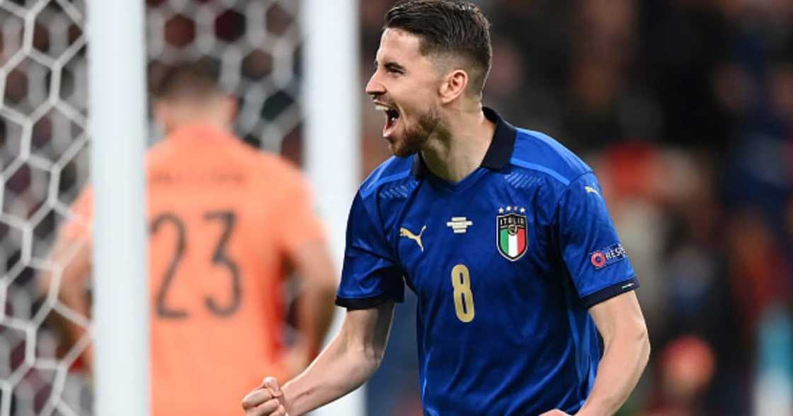 Jorginho celebrates after scoring a goal during the Euro 2020. Photo: Getty Images. Jorginho celebrates after scoring a goal during the Euro 2020. Photo: Getty Images.