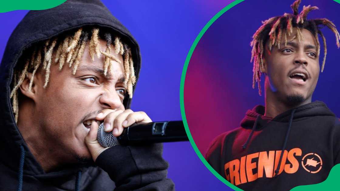 Juice WRLD onstage performing Juice WRLD onstage performing