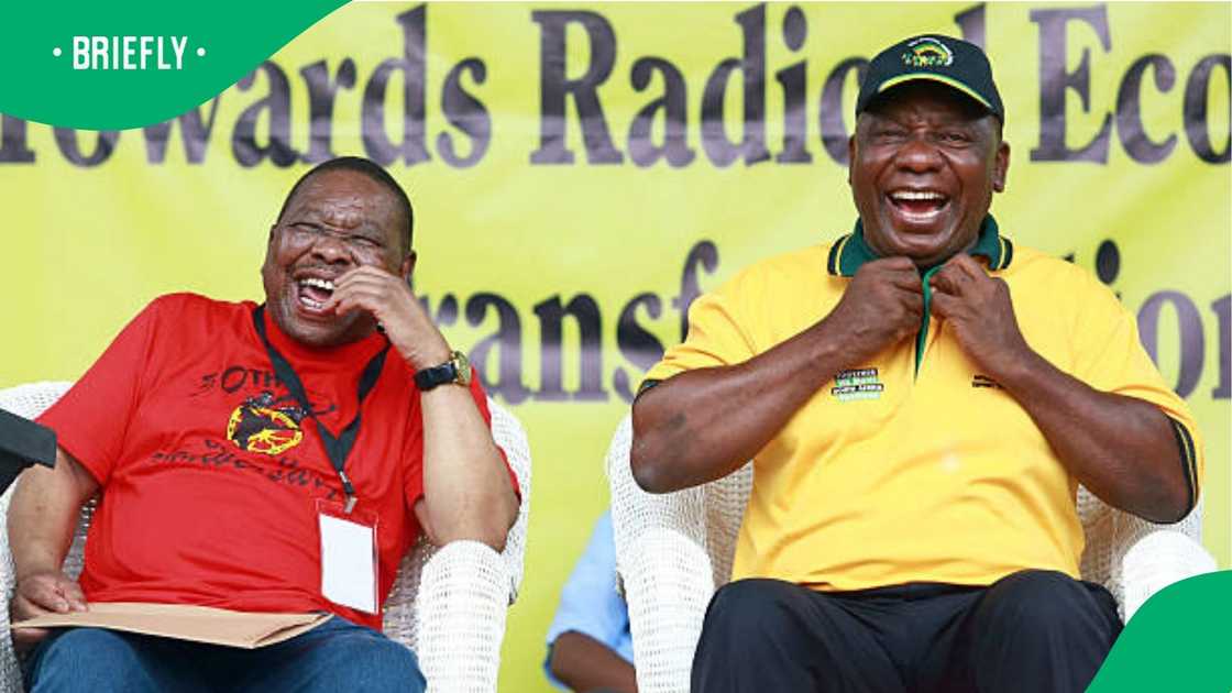 Blade Nzimande and Cyril Ramaphosa Blade Nzimande and Cyril Ramaphosa