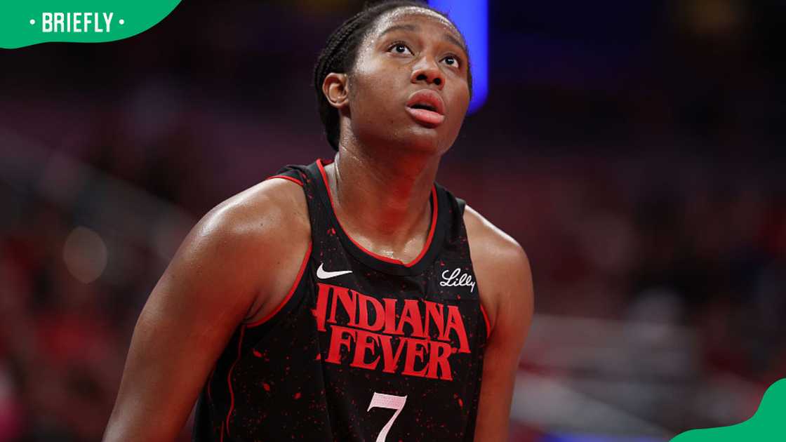 Aliyah Boston during a 2025 game against the Las Vegas Aces at Gainbridge Fieldhouse Aliyah Boston during a 2025 game against the Las Vegas Aces at Gainbridge Fieldhouse