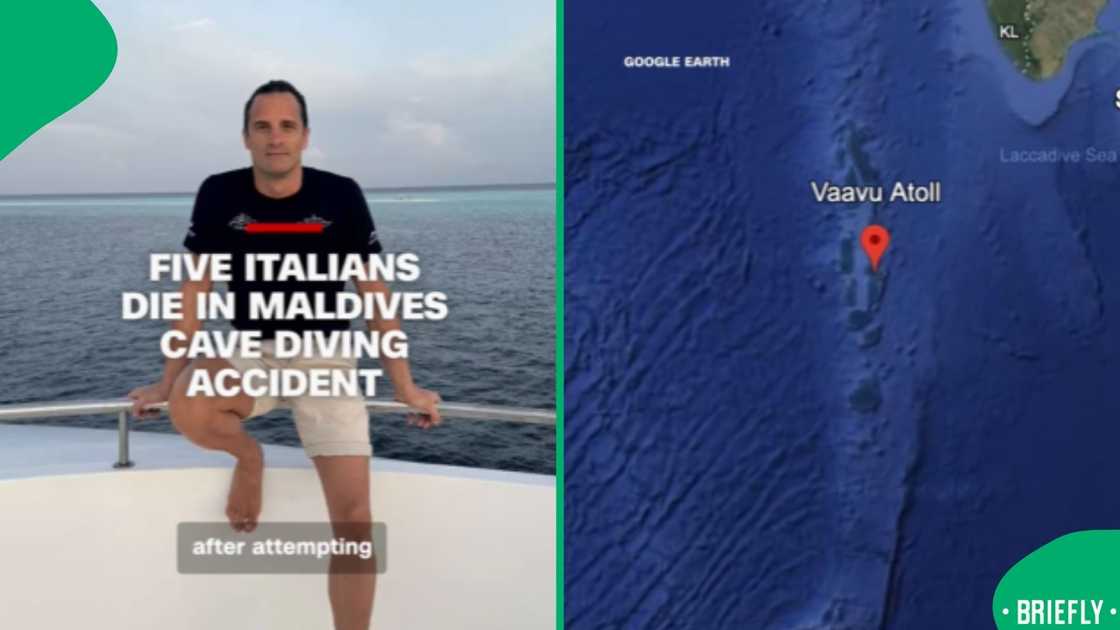 The image on the right showed the map of where the cave is located