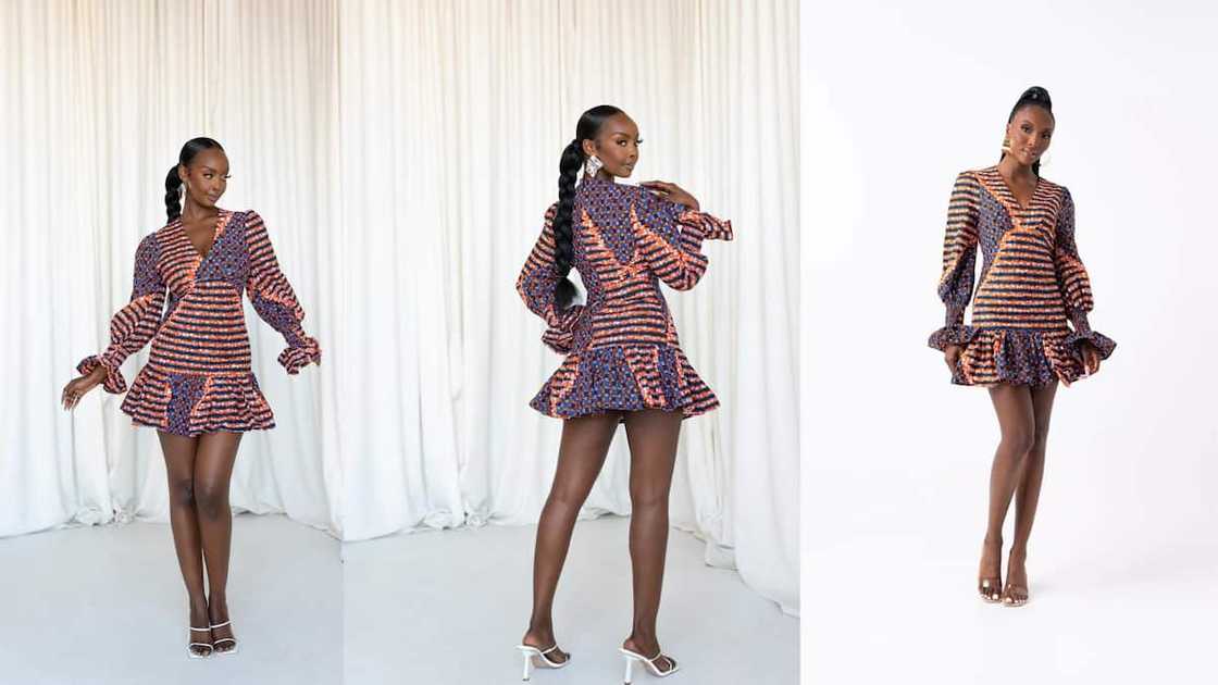 V-neck peplum with long sleeves V-neck peplum with long sleeves