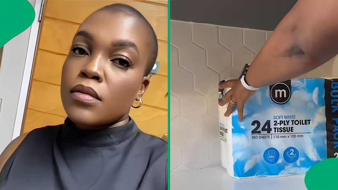 A TikTok video shows a woman unveiling her R7k Makro grocery haul.