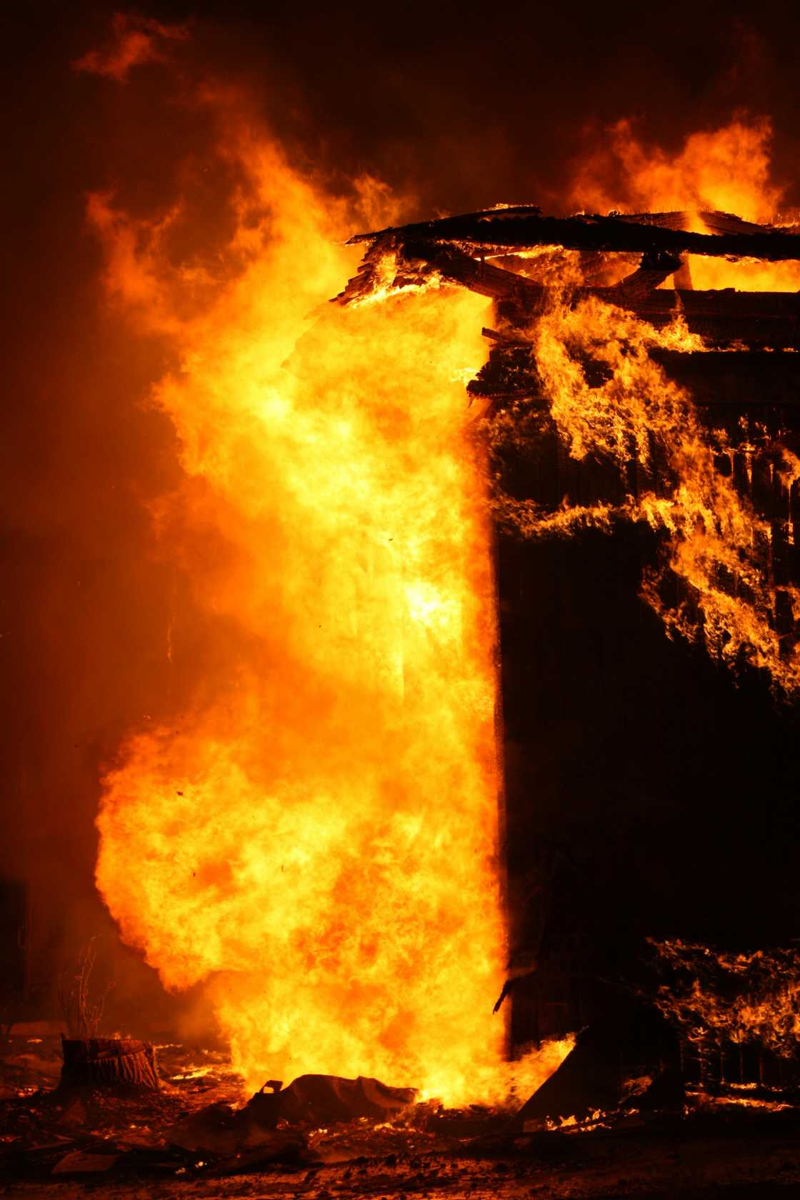 Other homes have been set alight in the Mossel Bay area