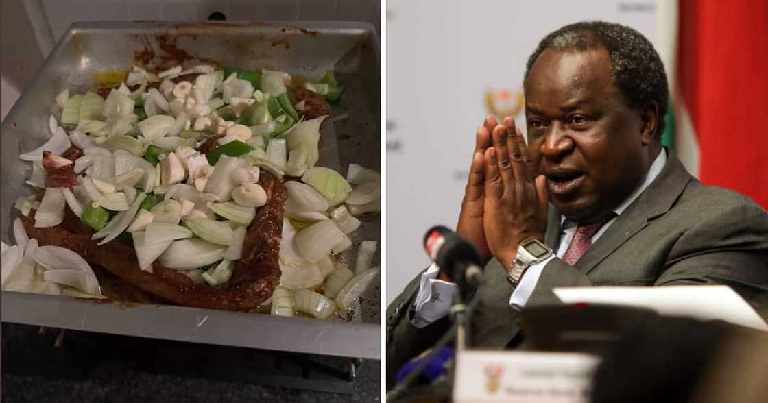 Tito Mboweni astonished South Africans with his cooking methods. Tito Mboweni astonished South Africans with his cooking methods.