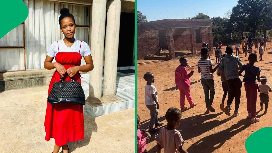 Driven by her own experience with poverty, Thuto chose to redirect her textbook funds toward fighting hunger in her home village Driven by her own experience with poverty, Thuto chose to redirect her textbook funds toward fighting hunger in her home village
