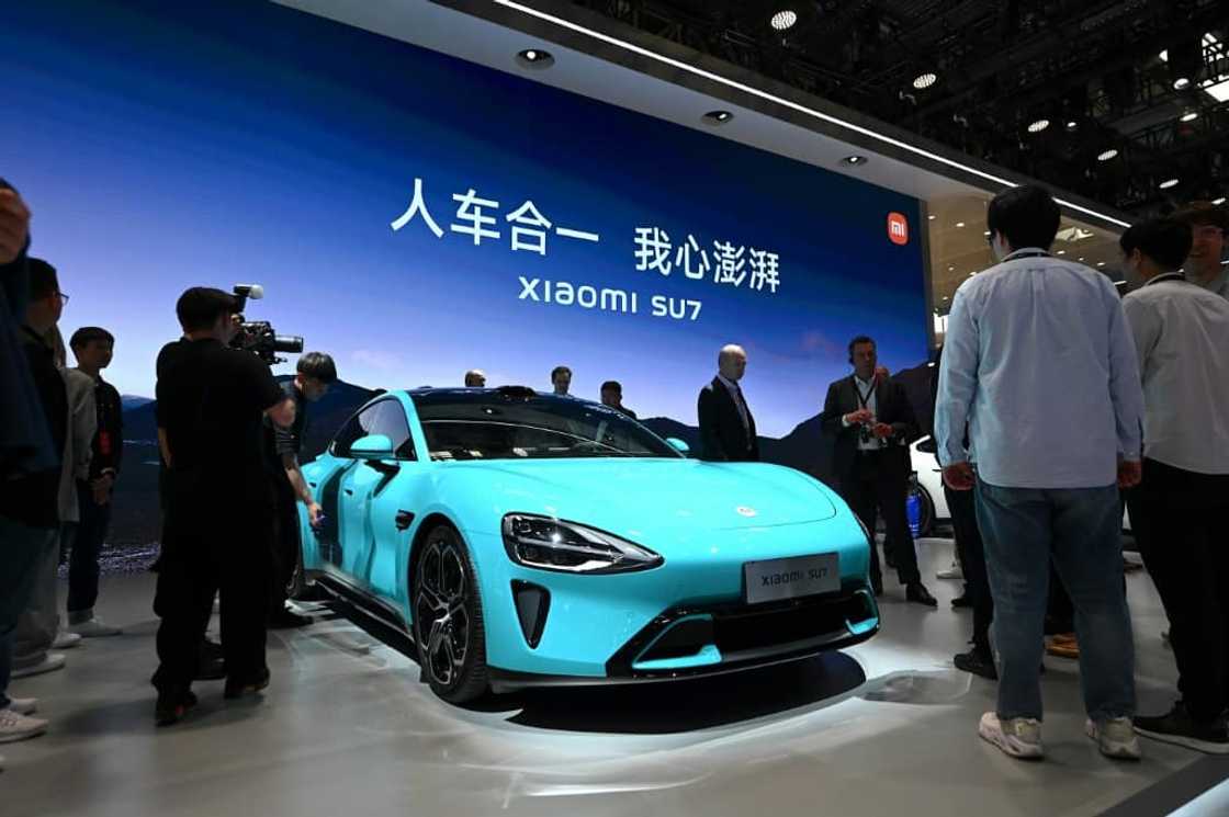 The Xiaomi SU7 model electric car was one of the highlights of the show The Xiaomi SU7 model electric car was one of the highlights of the show