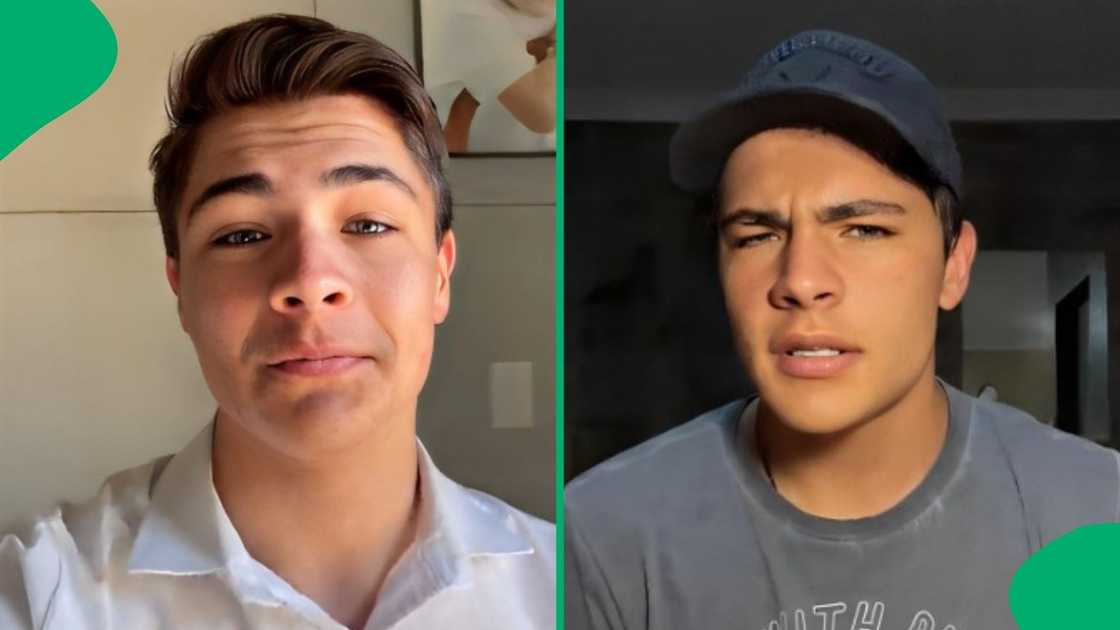 A young Afrikaans man complained about the flavour of noodles. A young Afrikaans man complained about the flavour of noodles.