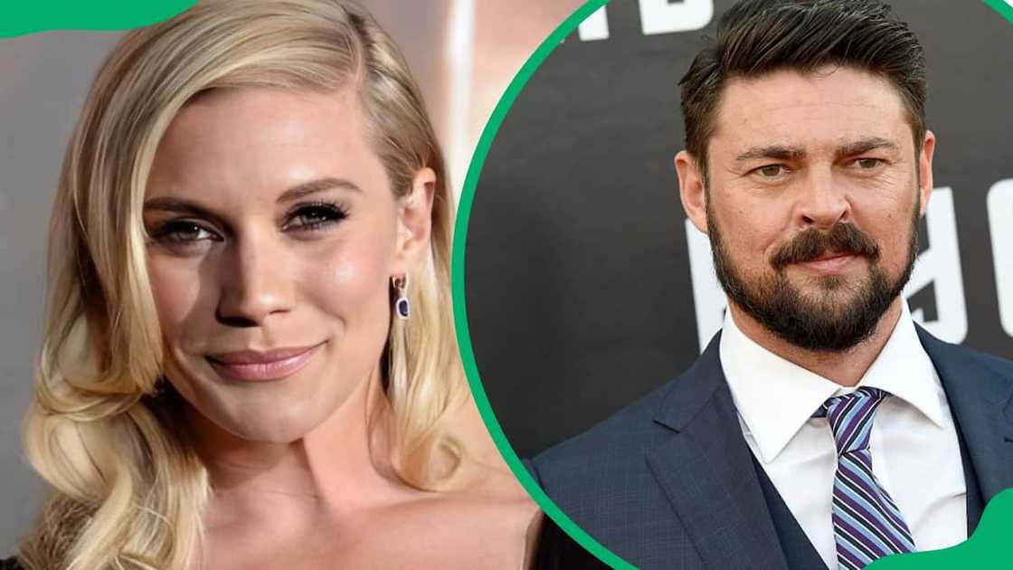 Natalie Wihongi posing for a photo (L). Karl Urban during the 2016 premiere of Star Trek Beyond (R)