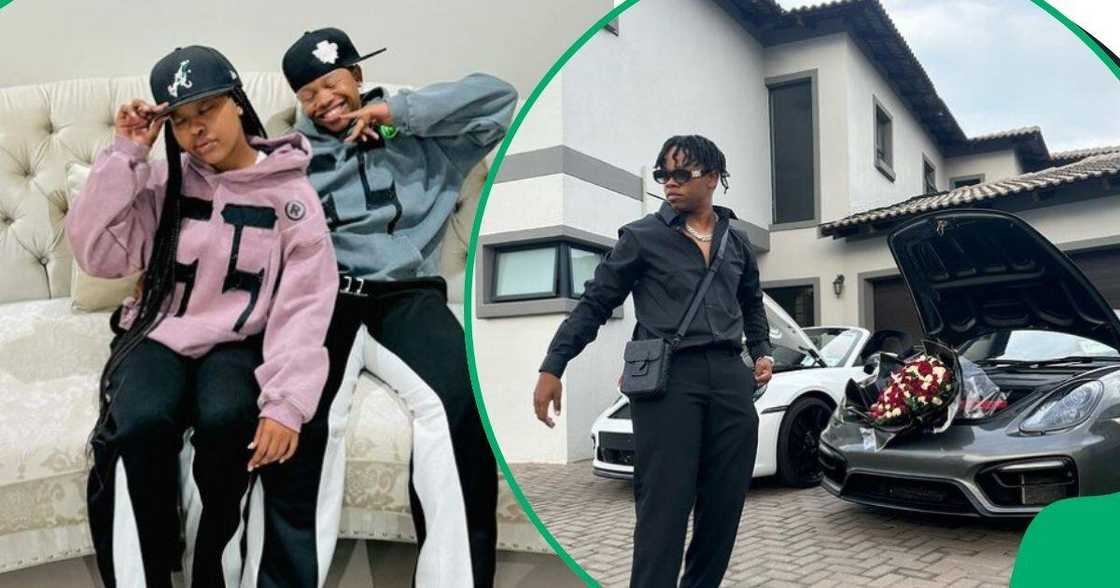 Ghost Hlubi showers his girlfriend with randelas Ghost Hlubi showers his girlfriend with randelas