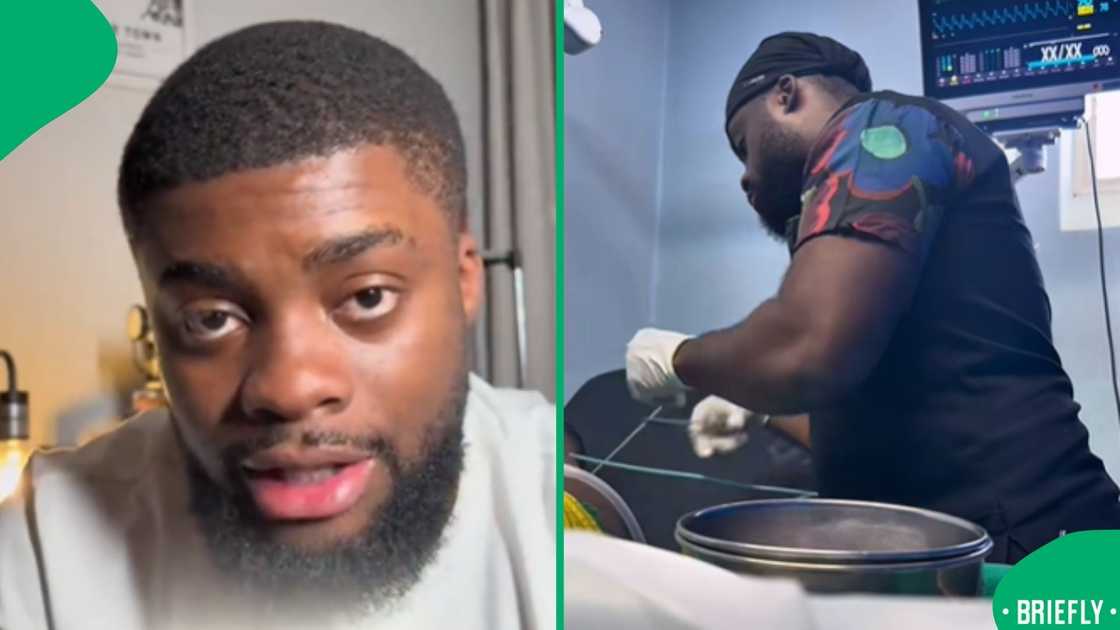 The image on the right showed the doctor on duty The image on the right showed the doctor on duty