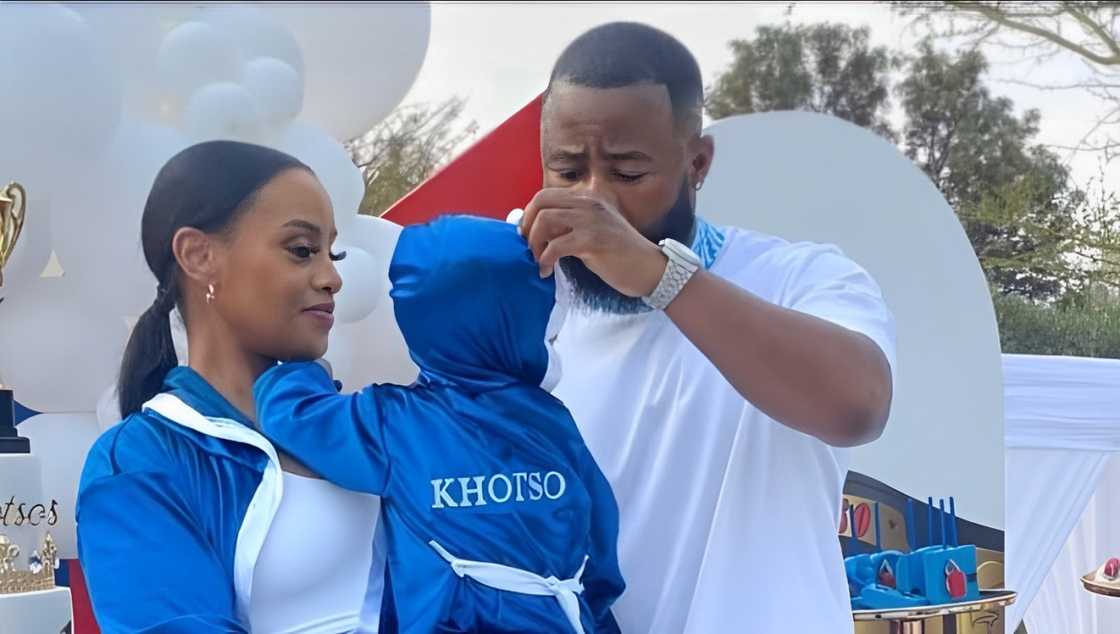 Cassper Nyovest, Thobeka Majozi with son Khotso Cassper Nyovest, Thobeka Majozi with son Khotso