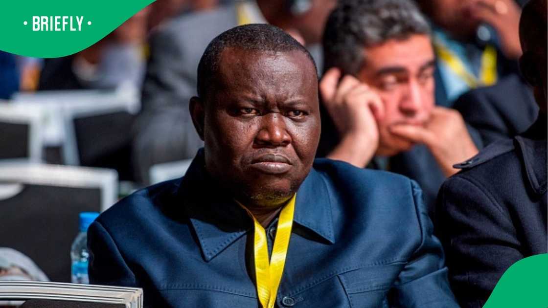 Patrice Edouard Ngaissona attends the 40th CAF ordinary general assembly in 2018. Patrice Edouard Ngaissona attends the 40th CAF ordinary general assembly in 2018.