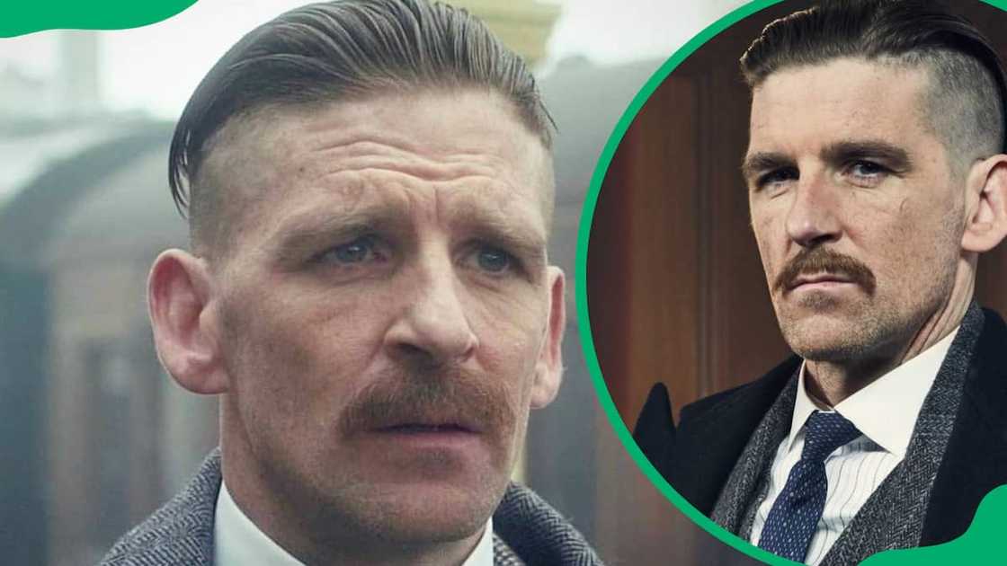 Arthur Shelby showing his iconic haircut Arthur Shelby showing his iconic haircut