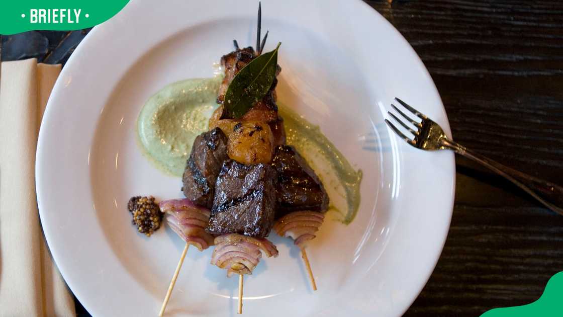 Skewered sosaties Christmas lunch starter Skewered sosaties Christmas lunch starter