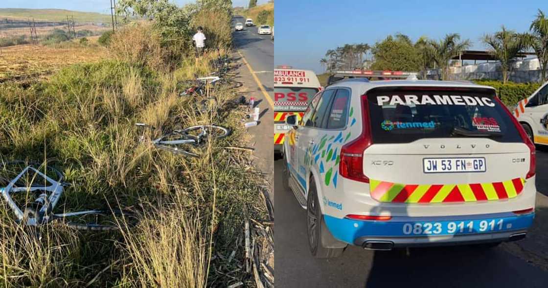 11 Cyclists, horrific accident, ,car, 1 dead