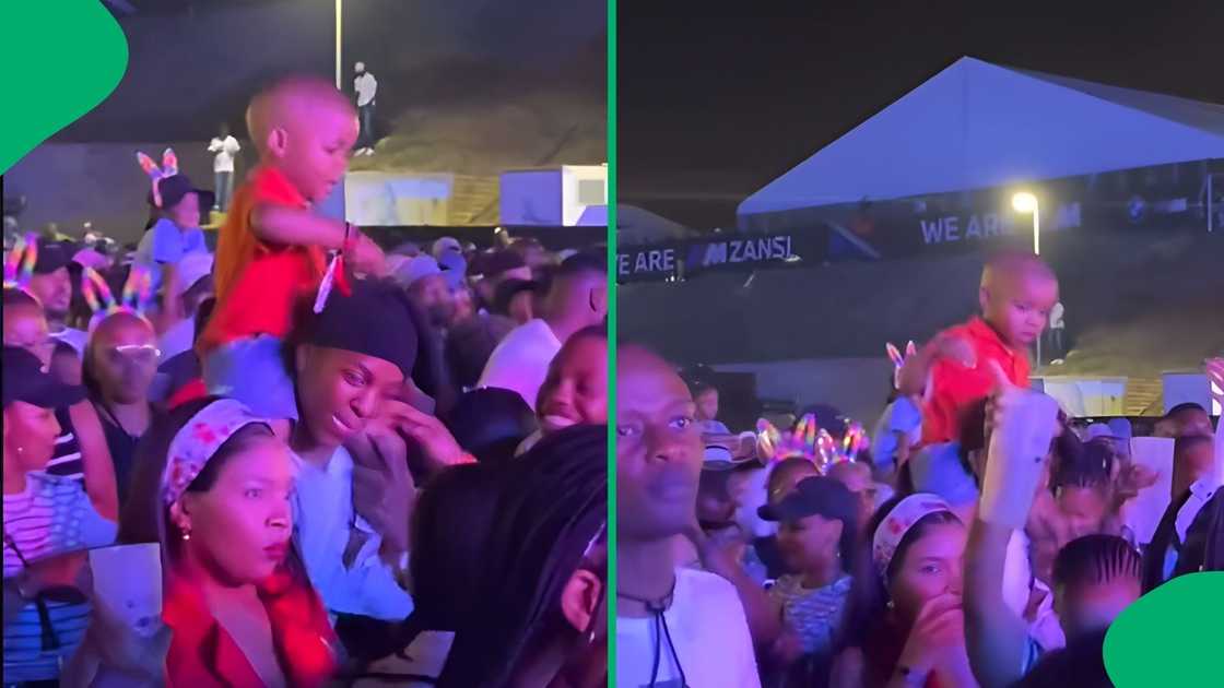 A lady shared a video of a young boy attending a festival in Joburg