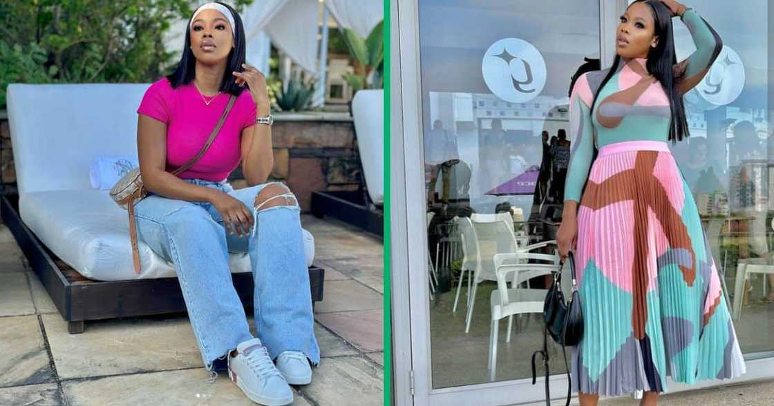 Kwezi Ndlovu flaunted her baby bump. Kwezi Ndlovu flaunted her baby bump.