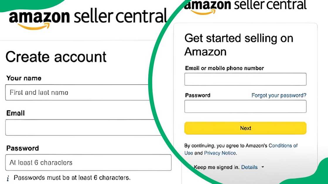 An Amazon's seller central account