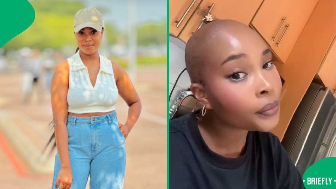 TikTok users were in stitches after seeing a lady's facial expression when her hair started falling out