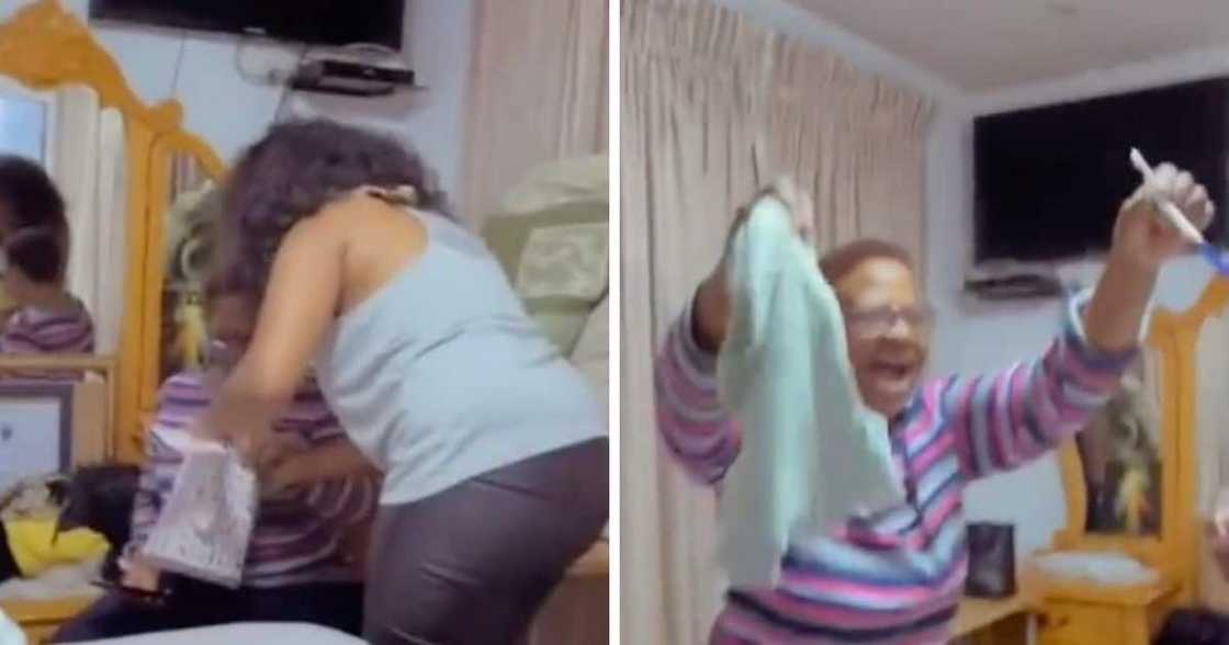 Lady reveals pregnancy announcement to her family Lady reveals pregnancy announcement to her family