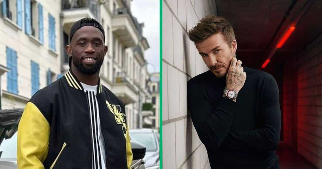 Siya Kolisi and David Beckham met