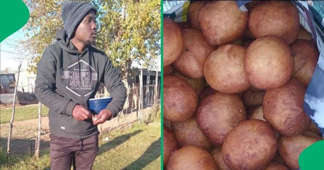 Sydwell Somba shared his story of selling fatcakes after struggling to find a job for three years Sydwell Somba shared his story of selling fatcakes after struggling to find a job for three years