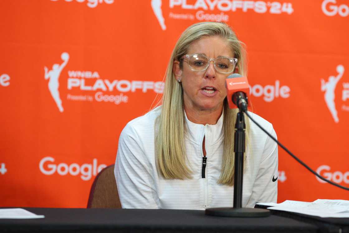Christie Sides during a media chat Christie Sides during a media chat
