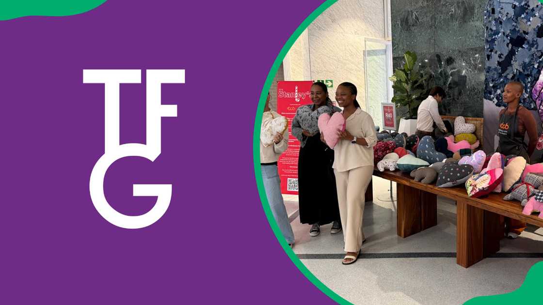 The TFG logo and happy shoppers in one of the physical stores The TFG logo and happy shoppers in one of the physical stores