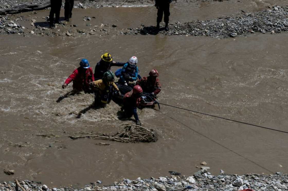 The search continues for 56 missing people in Las Tejerias